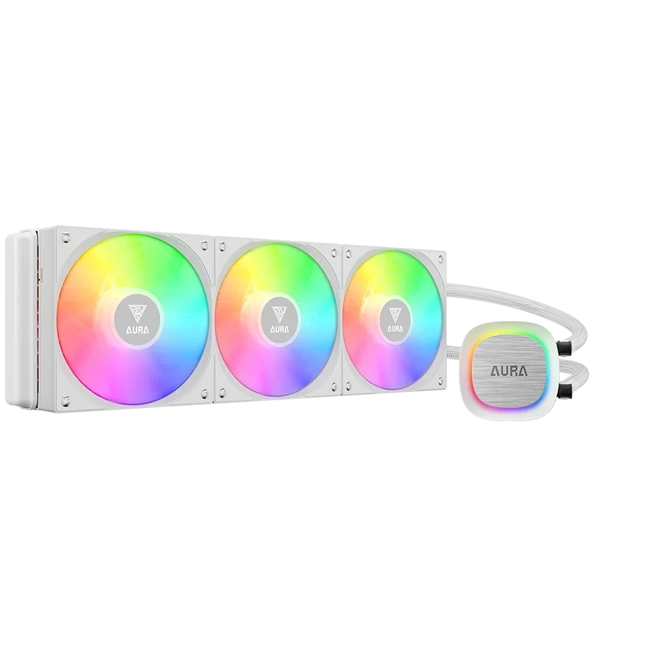 فن خنک کننده مایع برند گیم دیاس سفید | GAMEDIAS AURA GL360 V2 WH